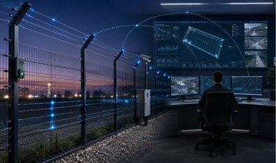 IP power fence with centralized security monitoring